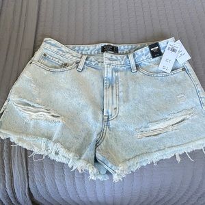 Abercrombie Annie High Rise Shorts Light Was Size 31 12 NWT